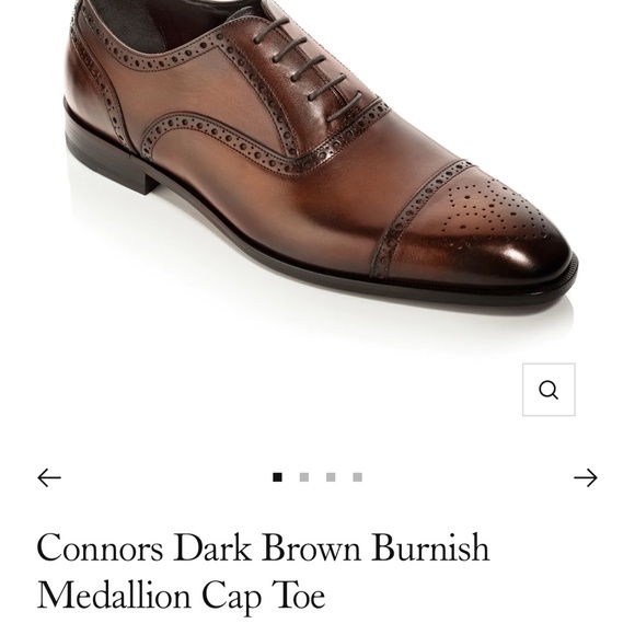 To Boot New York Connors Dark Brown Medallion Cap Toe Dress Shoes 10 1/2 - Picture 4 of 13